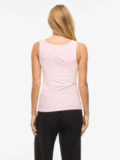 Vila naisten toppi Vikenza U-Neck S/L, Cherry Blossom