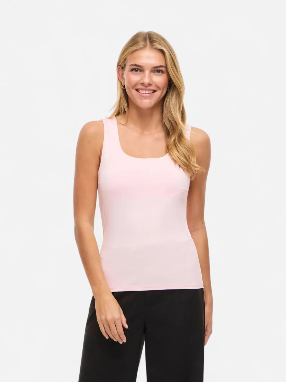 Vila naisten toppi Vikenza U-Neck S/L, Cherry Blossom