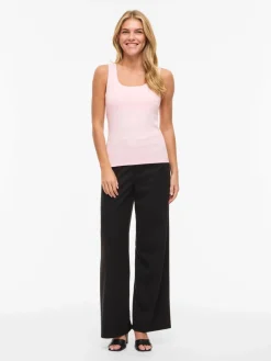 Vila naisten toppi Vikenza U-Neck S/L, Cherry Blossom