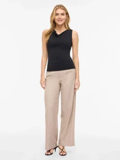 Vila naisten toppi Vikenza Waterfall Top, Black