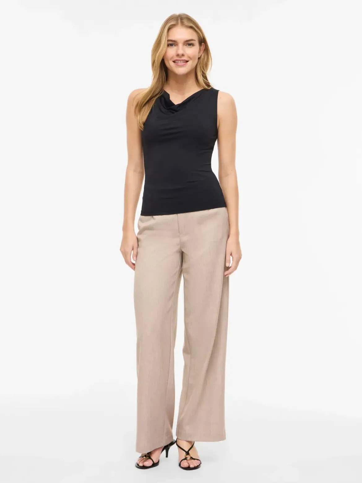 Vila naisten toppi Vikenza Waterfall Top, Black