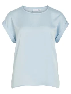 Vila naisten top Viellette Short Sleeved Top, Nantucket Breeze