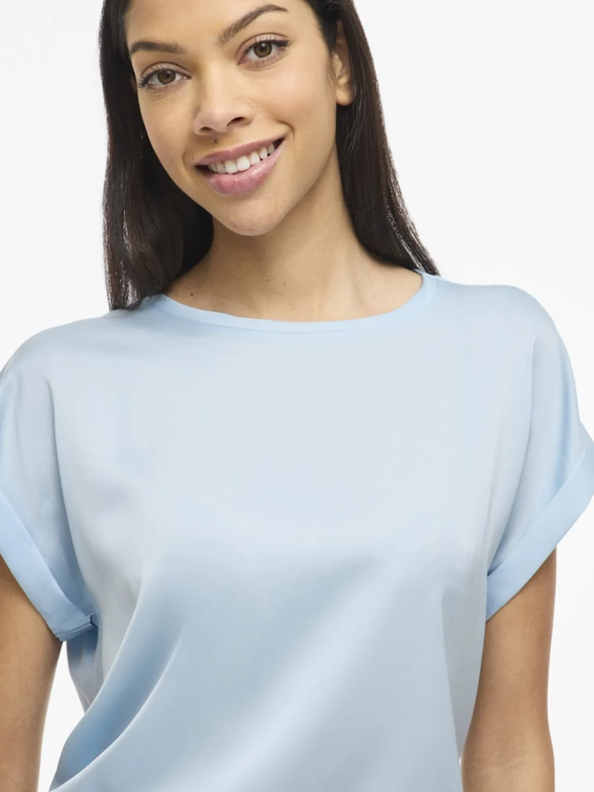 Vila naisten top Viellette Short Sleeved Top, Nantucket Breeze