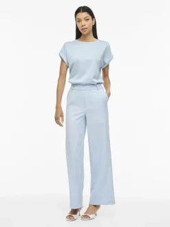 Vila naisten top Viellette Short Sleeved Top, Nantucket Breeze
