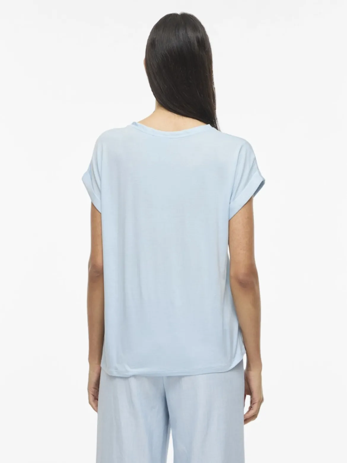 Vila naisten top Viellette Short Sleeved Top, Nantucket Breeze