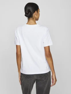 Vila naisten t-paita Vinora S/S T-Shirt, valkoinen