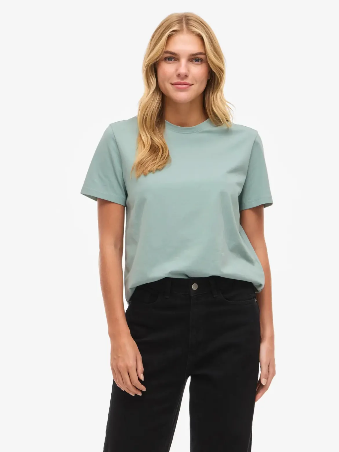Vila naisten t-paita Vinora S/S T-Shirt, Blue Surf