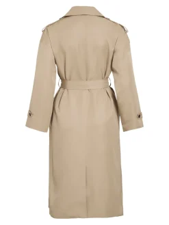 Vila naisten trenssi, VIADDISON L/S LONG TRENCHCOAT Savannah Tan