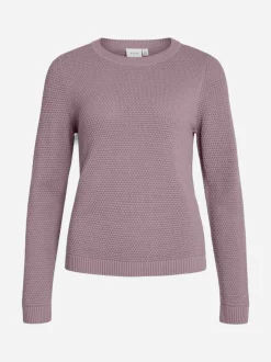 Vila neule, VIDALO O-NECK L/S KNIT TOP Toadstool