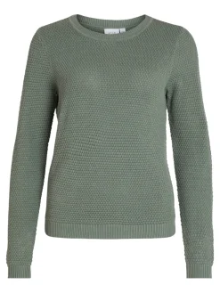 Vila neule, VIDALO O-NECK L/S KNIT TOP Laurel Wreath