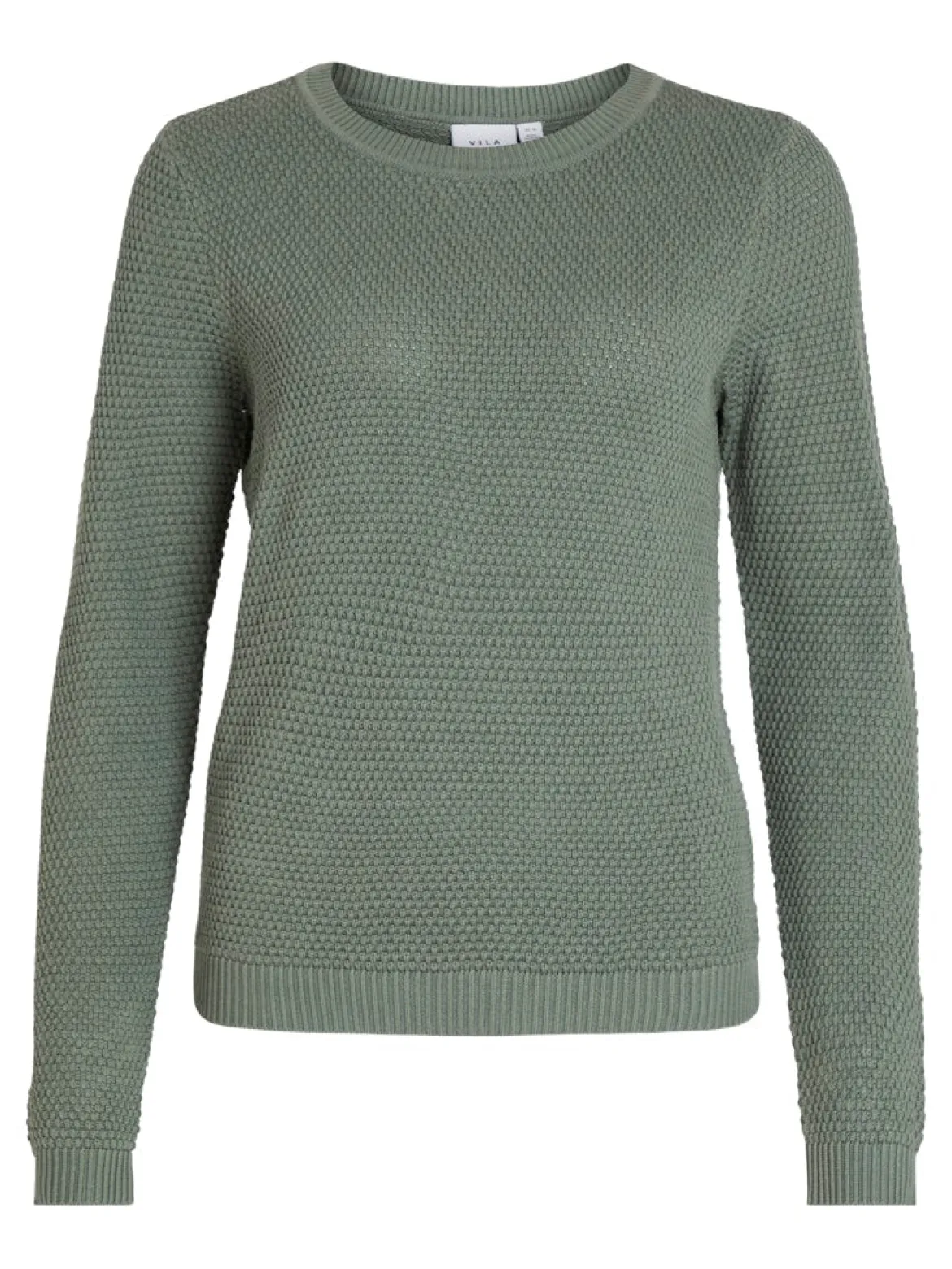 Vila neule, VIDALO O-NECK L/S KNIT TOP Laurel Wreath