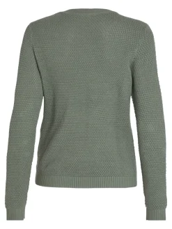 Vila neule, VIDALO O-NECK L/S KNIT TOP Laurel Wreath