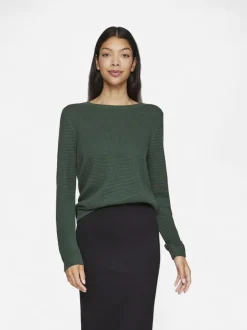 Vila neule, VIDALO O-NECK L/S KNIT TOP Armeijanvihreä