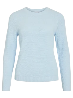 Vila neule, VIDALO O-NECK L/S KNIT TOP Nantucket Breeze
