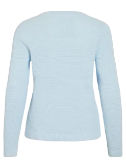 Vila neule, VIDALO O-NECK L/S KNIT TOP Nantucket Breeze