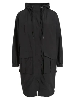 Vila pitkä parkatakki, VISILIANA LONG PARKA JACKET Musta