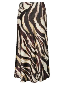 Y.A.S hame, YASPELLA HW MIDI SKIRT Sandshell Zebra Print