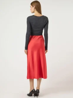 Y.A.S hame YASPella HW Midi Skirt, Poinsettia