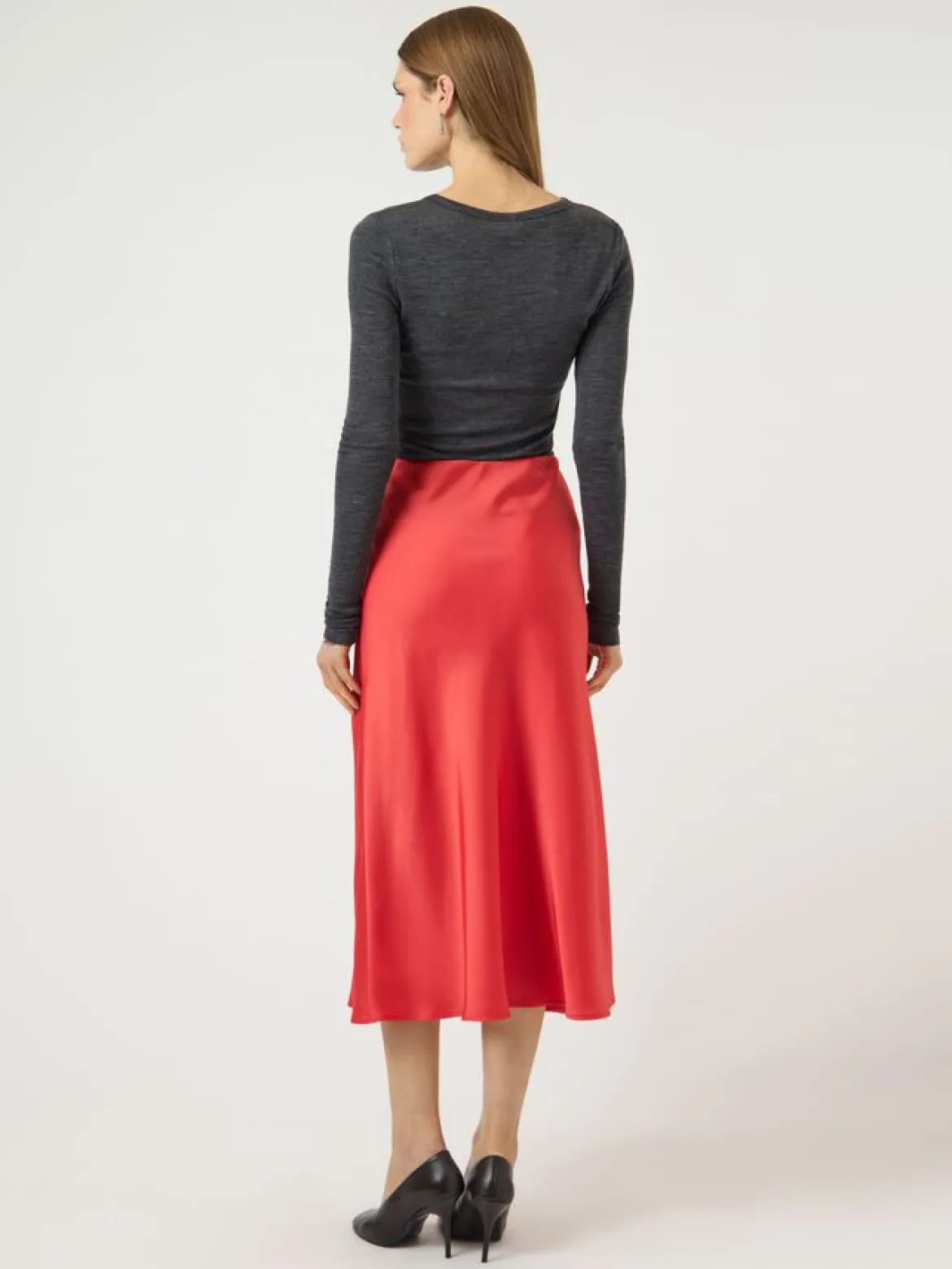 Y.A.S hame YASPella HW Midi Skirt, Poinsettia