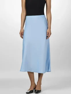Y.A.S hame, YASPELLA HW MIDI SKIRT Vaaleansininen