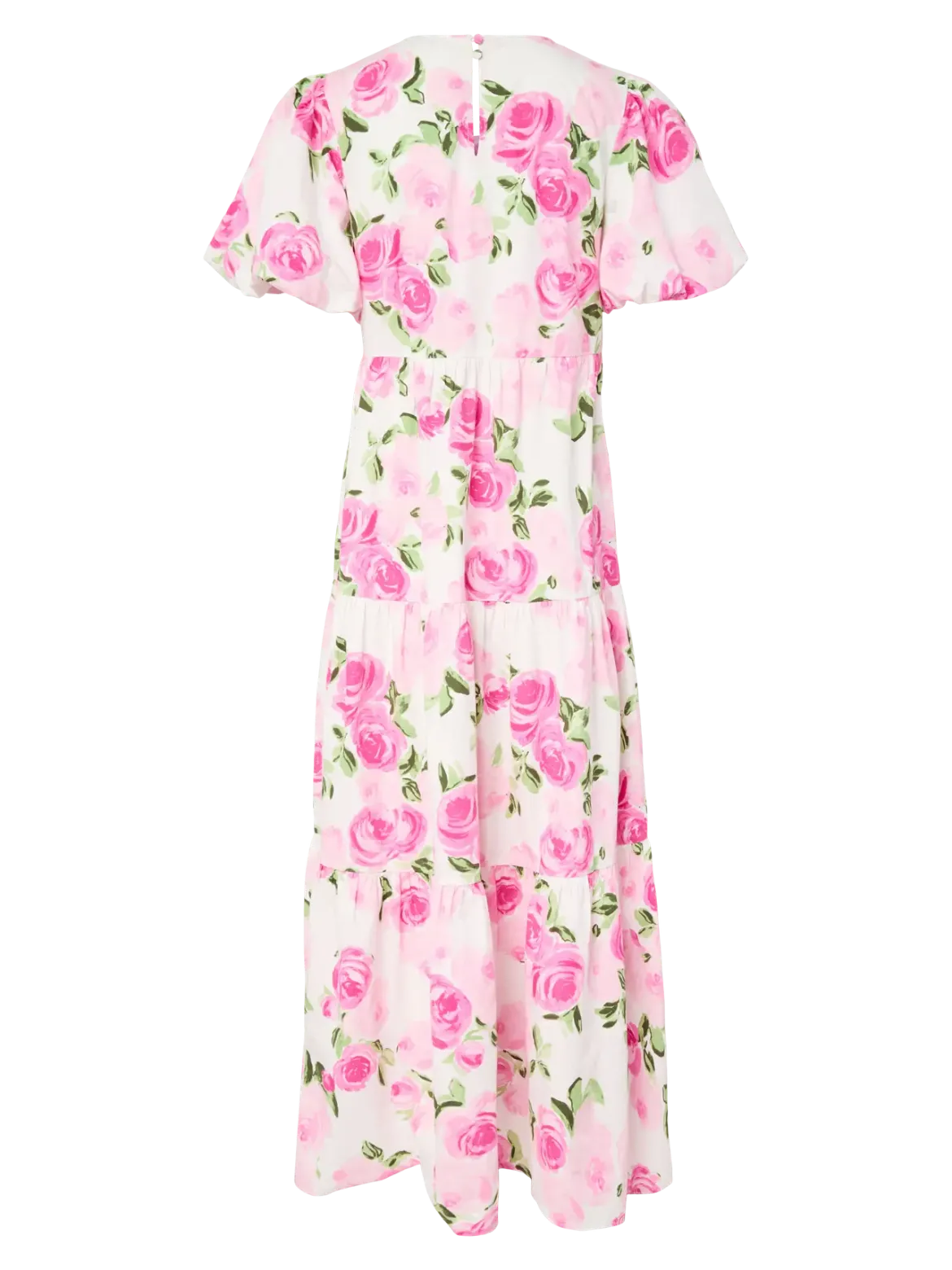 Y.A.S mekko YASColea SS Ankle Dress, Star White Pink Emula