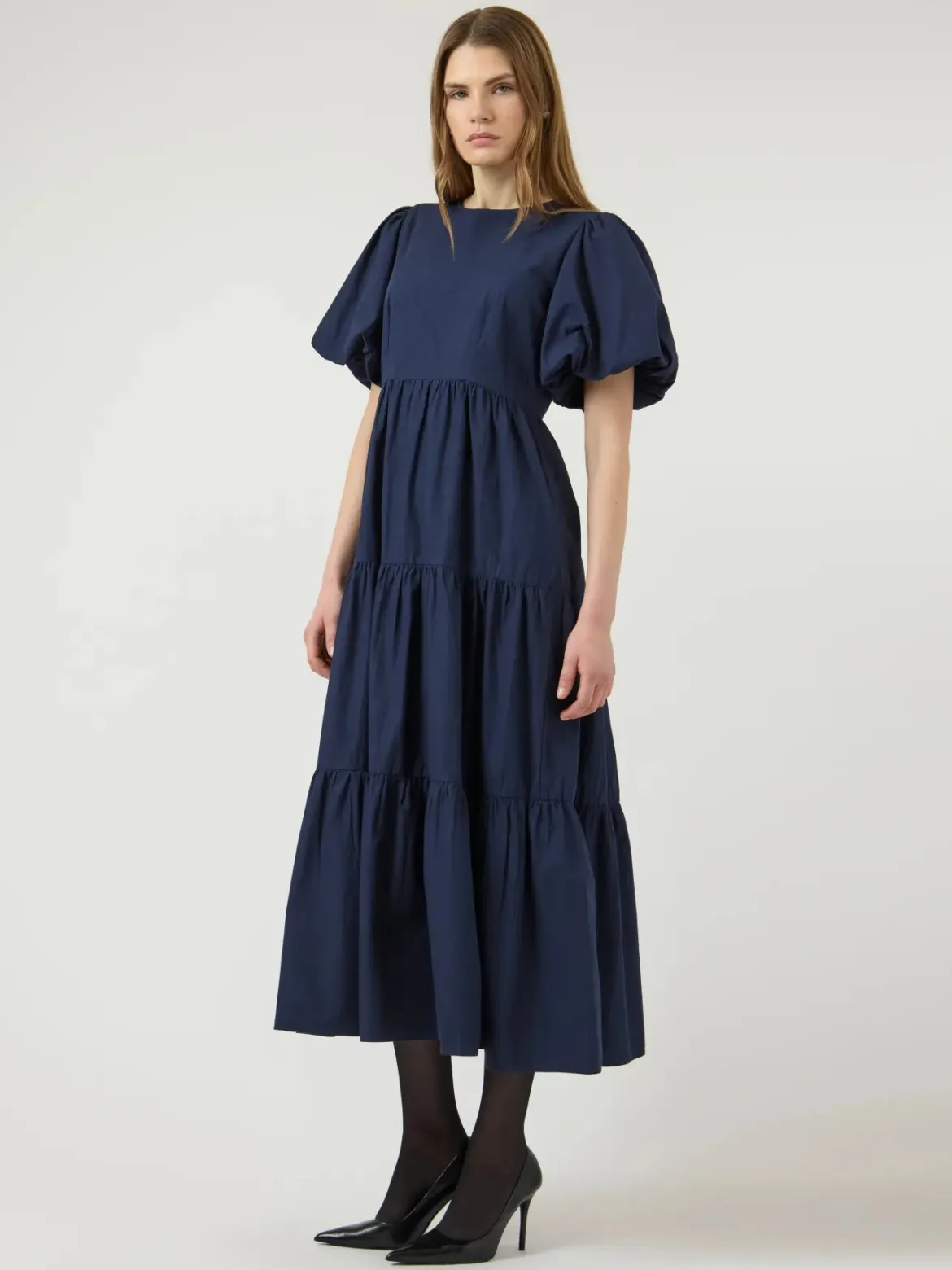Y.A.S mekko YASColea SS Ankle Dress S, Navy Blazer