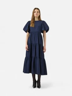 Y.A.S mekko YASColea SS Ankle Dress S, Navy Blazer