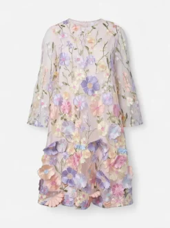 Y.A.S mekko YASFlowering 3/4 Dress, vaaleanpunainen kuosi