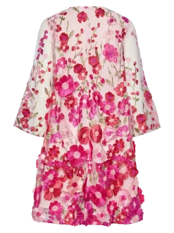 Y.A.S mekko YASFlowering 3/4 Dress, pinkki kuosi
