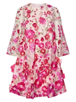 Y.A.S mekko YASFlowering 3/4 Dress, pinkki kuosi