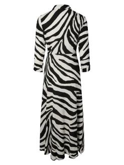 Y.A.S mekko Yassavanna Long Shirt Dress, Birch Zebra Print