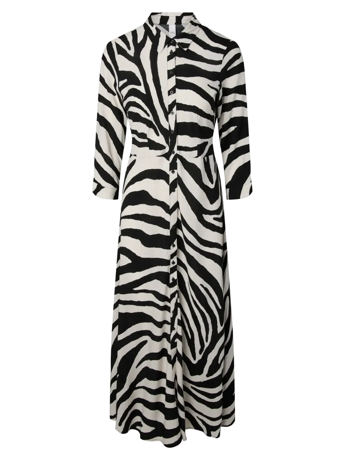 Y.A.S mekko Yassavanna Long Shirt Dress, Birch Zebra Print