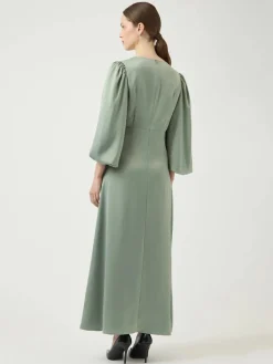 Y.A.S mekko YASThea LS Long Dress S. Noos, Green Milieu
