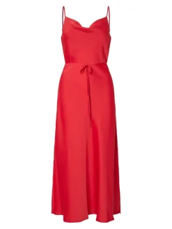 Y.A.S mekko YASThea Strap Long Dress S. Noos, Poinsettia