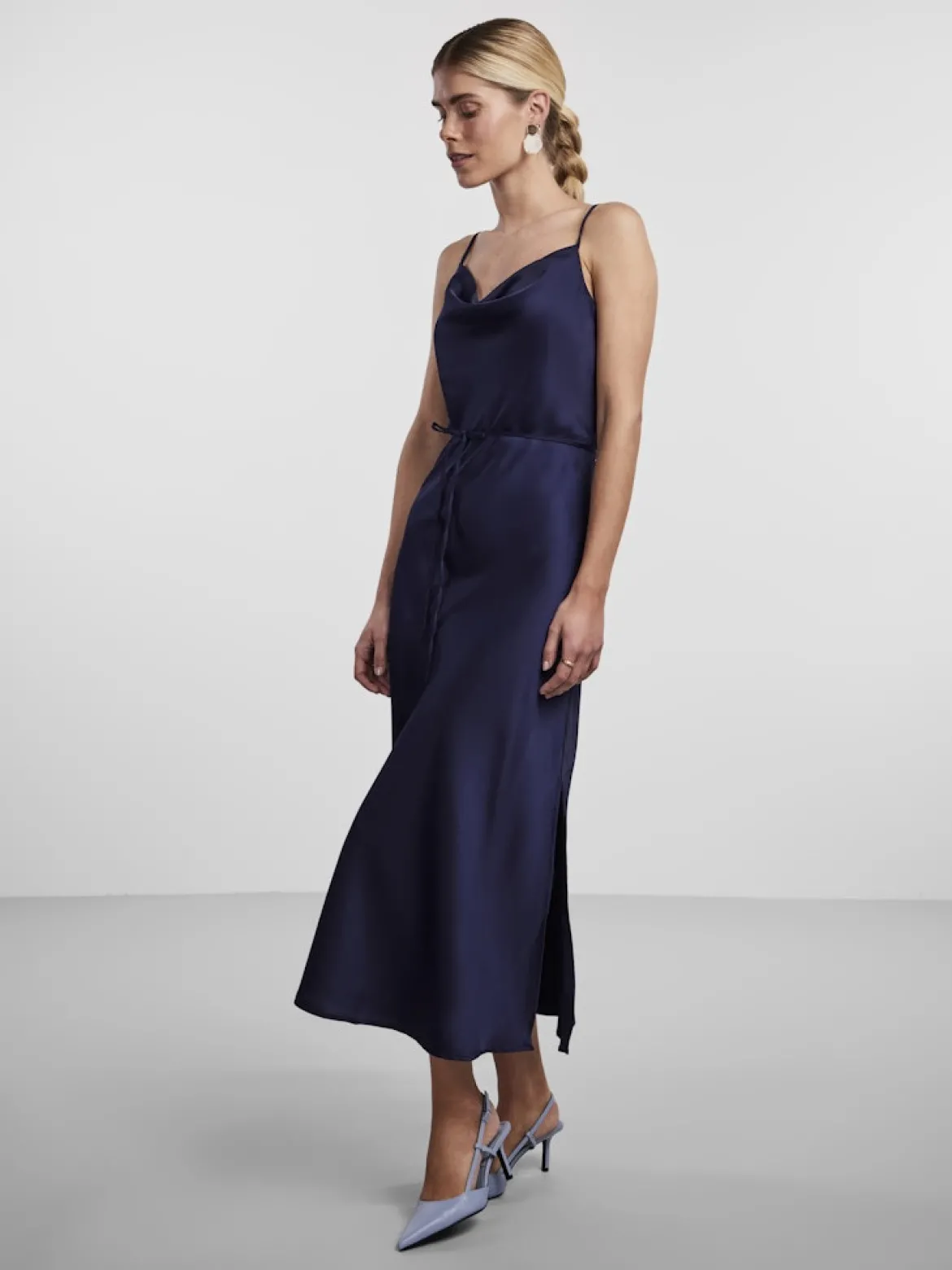 Y.A.S midimekko YASTHEA Strap Long Dress, Evening Blue
