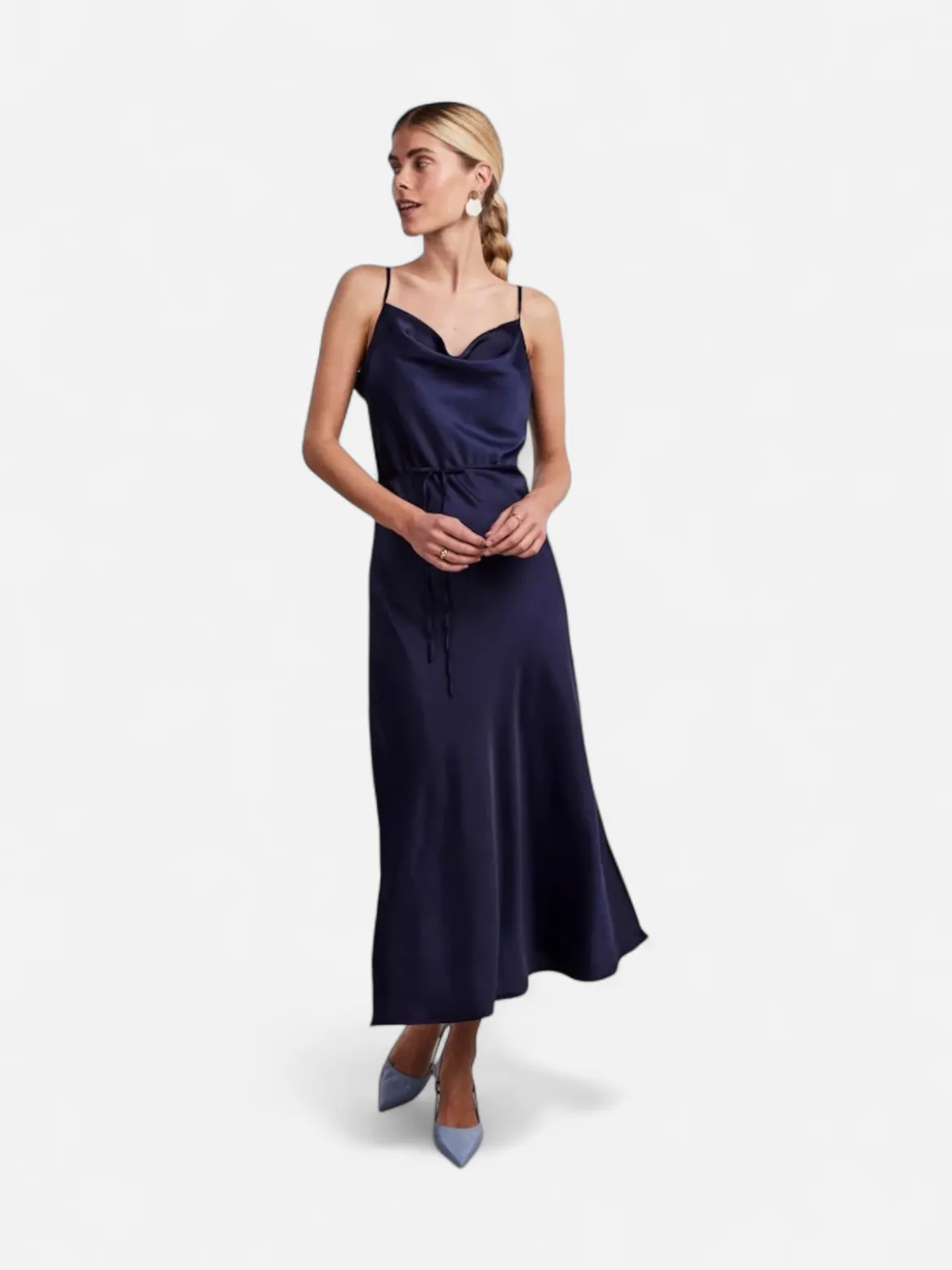 Y.A.S midimekko YASTHEA Strap Long Dress, Evening Blue
