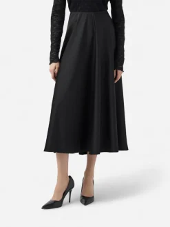 Y.A.S naisten hame, YASPELLA HW VOLUME ANKLE SKIRT Black