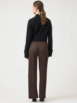 Y.A.S naisten housut K Yasalisa HW Pant S. Noos, Chocolate Brown