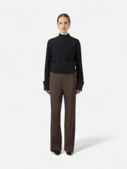 Y.A.S naisten housut K Yasalisa HW Pant S. Noos, Chocolate Brown