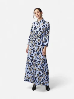 Y.A.S Naisten Maksimekko YASSAVANNA LONG SHIRT DRESS Vaaleansininen