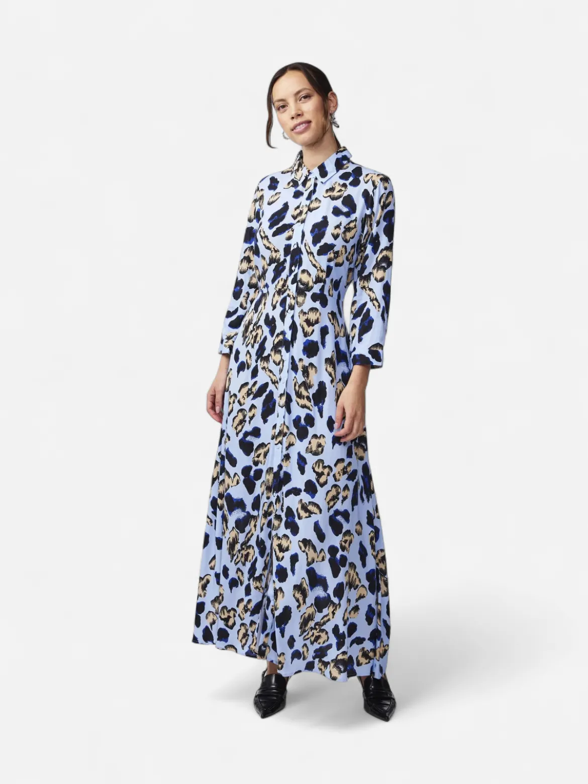 Y.A.S Naisten Maksimekko YASSAVANNA LONG SHIRT DRESS Vaaleansininen