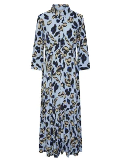 Y.A.S Naisten Maksimekko YASSAVANNA LONG SHIRT DRESS Vaaleansininen