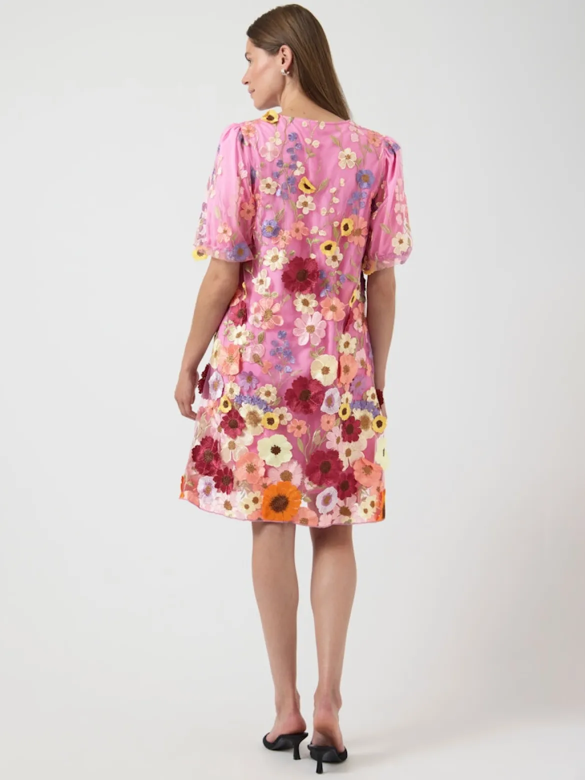 Y.A.S naisten mekko YASFlowering SS Dress, Pink Lavender Multi
