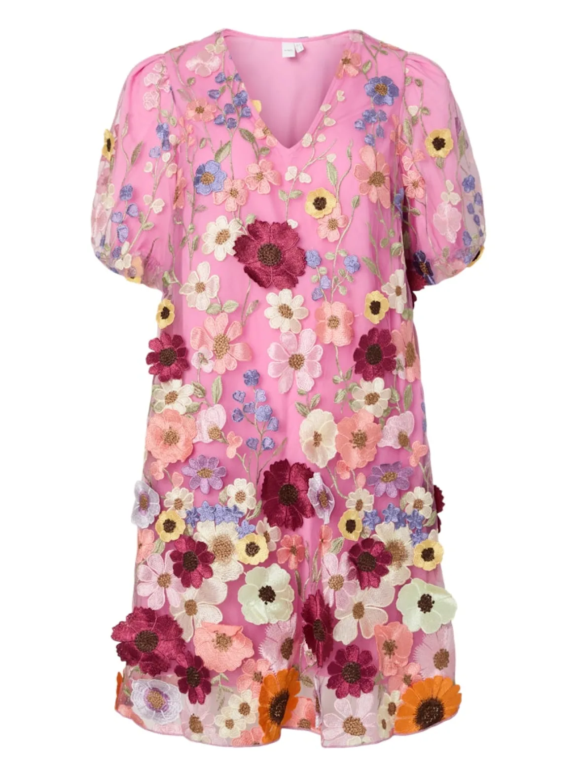 Y.A.S naisten mekko YASFlowering SS Dress, Pink Lavender Multi