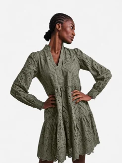 Y.A.S Naisten Mekko YASHOLI LS DRESS S Ruskeanharmaa