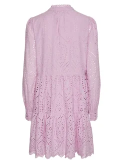 Y.A.S Naisten Mekko YASHOLI LS DRESS S Vaaleanpunainen