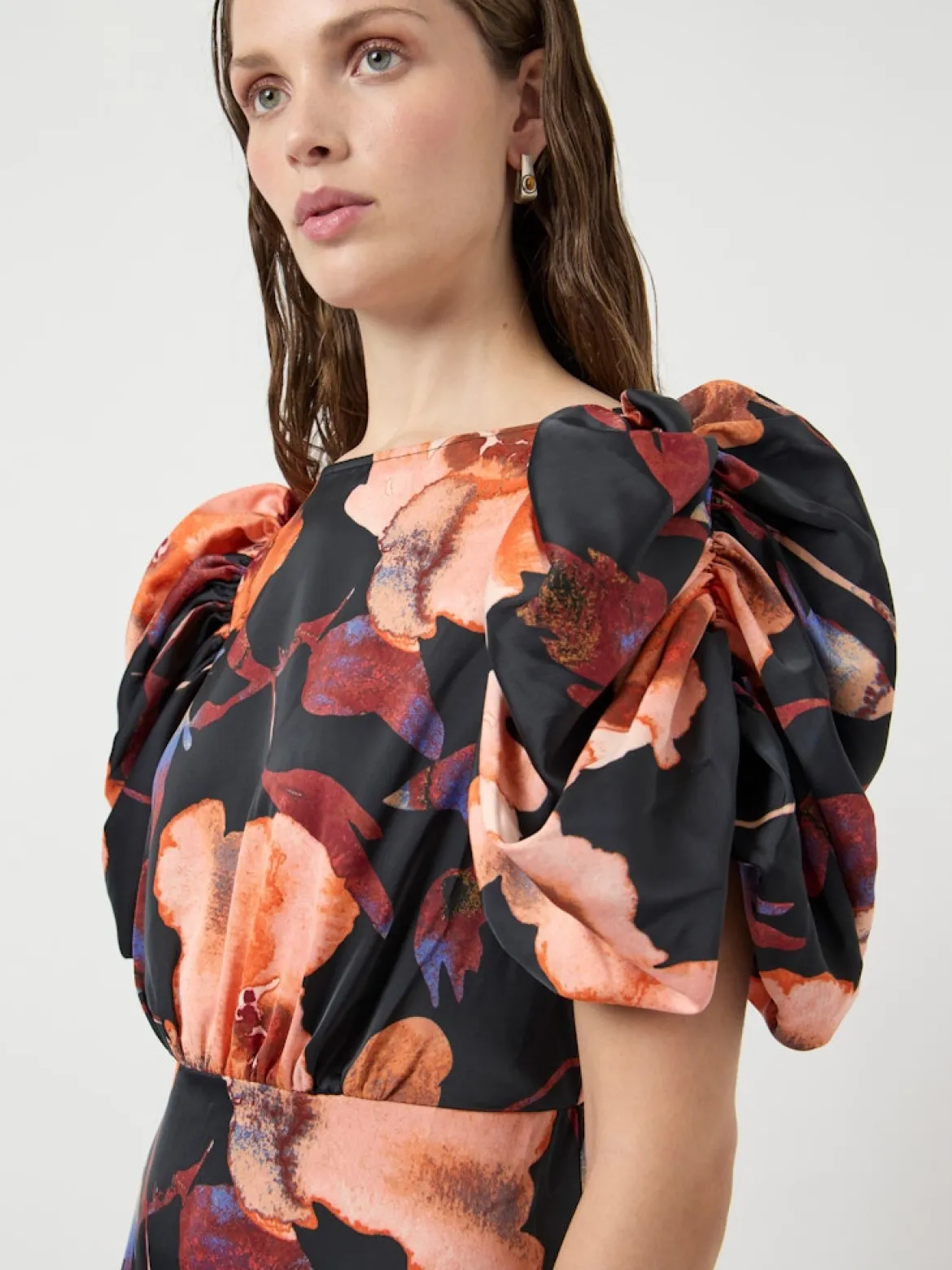 Y.A.S naisten mekko YASPella 2/4 Long Dress S., Black Pilana Aop