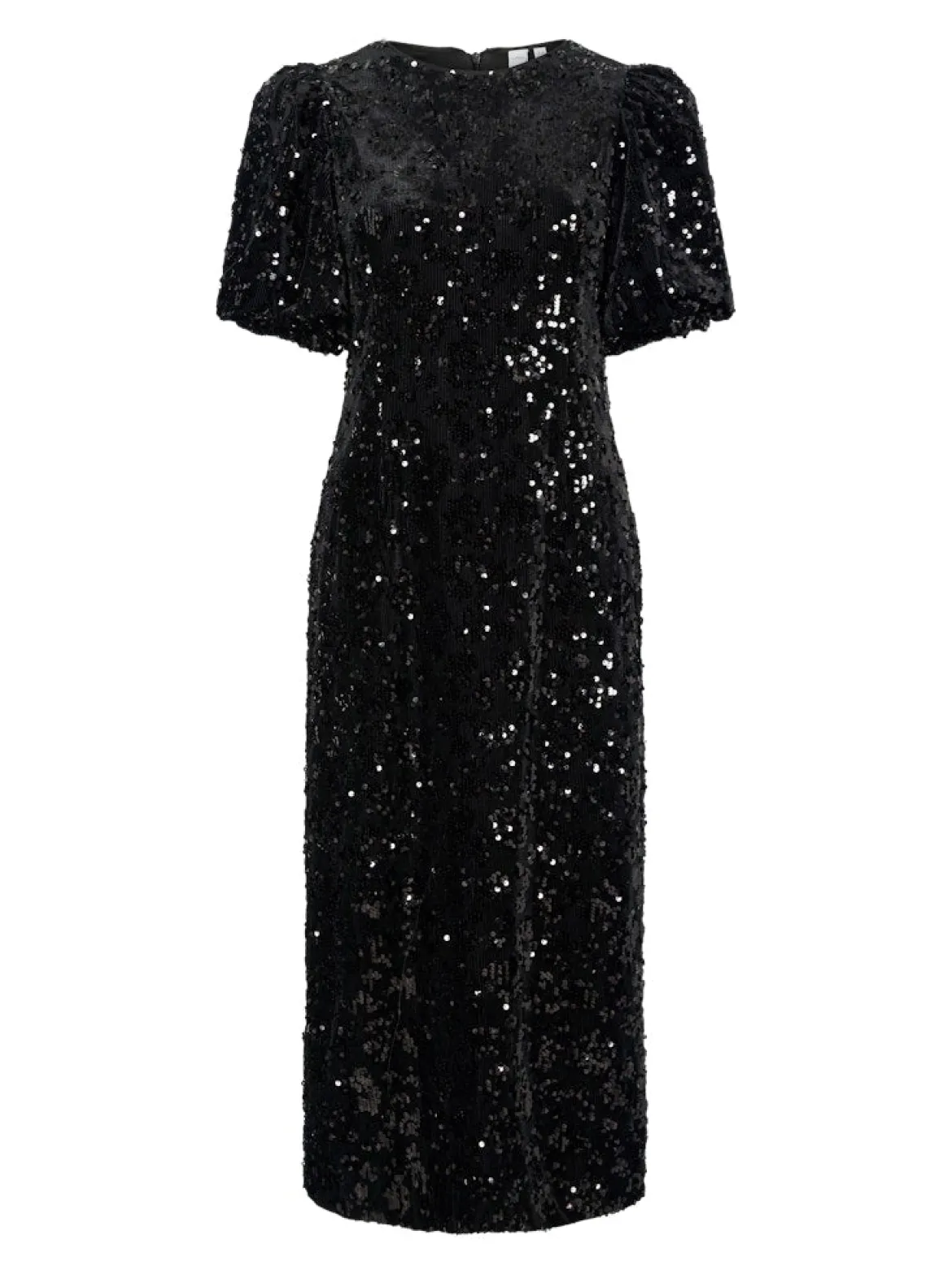 Y.A.S naisten mekko YASSOFIE 2/4 SEQUIN MIDI DRESS, musta