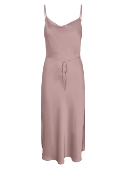 Y.A.S Naisten Mekko, YASTHEA STRAP LONG DRESS Vaaleanpunainen