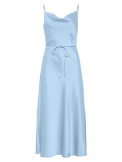 Y.A.S Naisten Mekko, YASTHEA STRAP LONG DRESS Vaaleansininen